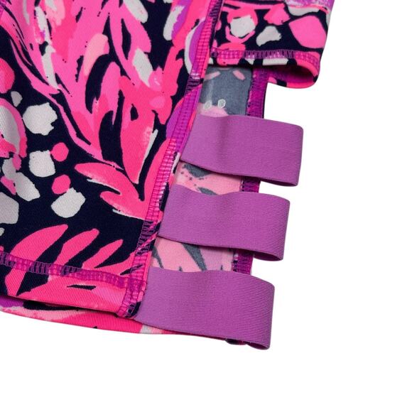 Lilly Pulitzer Luxletic Weekender Cropped Leggings Women’s Medium Jungle Pink - Picture 4 of 9
